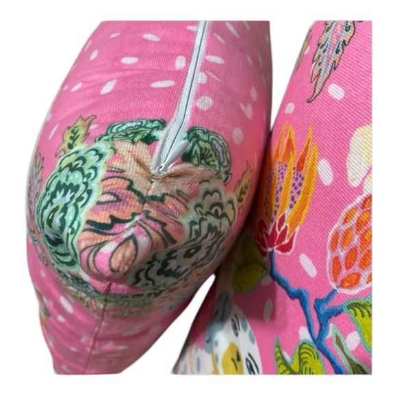 Grandmillennial Pillow Covers - Pink Staffordshire Dogs or Green Monkeys - Picture 9 of 12